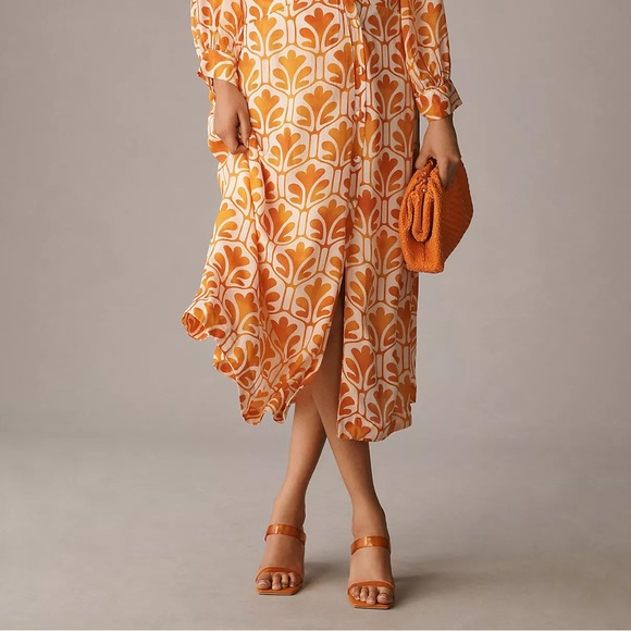 Anthropologie Maeve Printed Wrap Shirt Dress - Picture 12 of 16